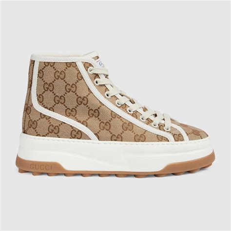 sneakers bianche gucci donna|Gucci Sneaker alta GG donna.